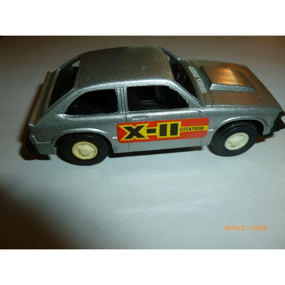 Vintage Silver‎ Chevrolet Citation X-11 Diecast Toy Car Hatchback 1/64 Scale